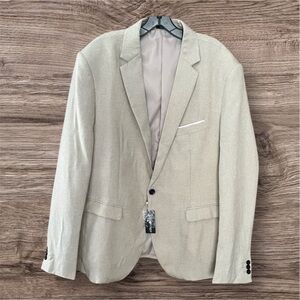 🔥Men’s Light Tan Blazer Jacket Size XL Single Button  By Coofandy NWT